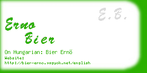erno bier business card